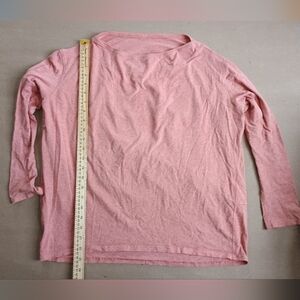 Lululemon Relaxed Or Oversized Fit Boatneck Long-Sleeve Shirt Pink Sz 10 Or 12